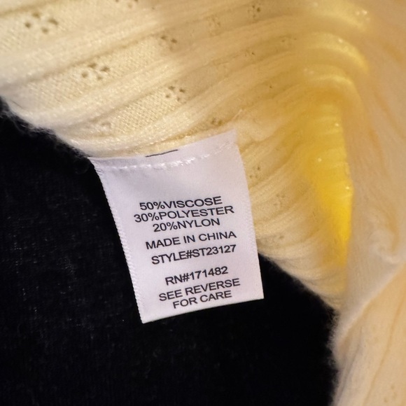 Sincerely Jules Top Tie Front Sz L Yellow Coquette Dainty Soft Stretch Feminine - Picture 5 of 6